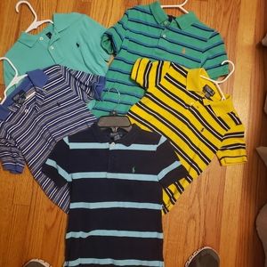 Lot of 5 boys Ralph Lauren Polo shirts size 6